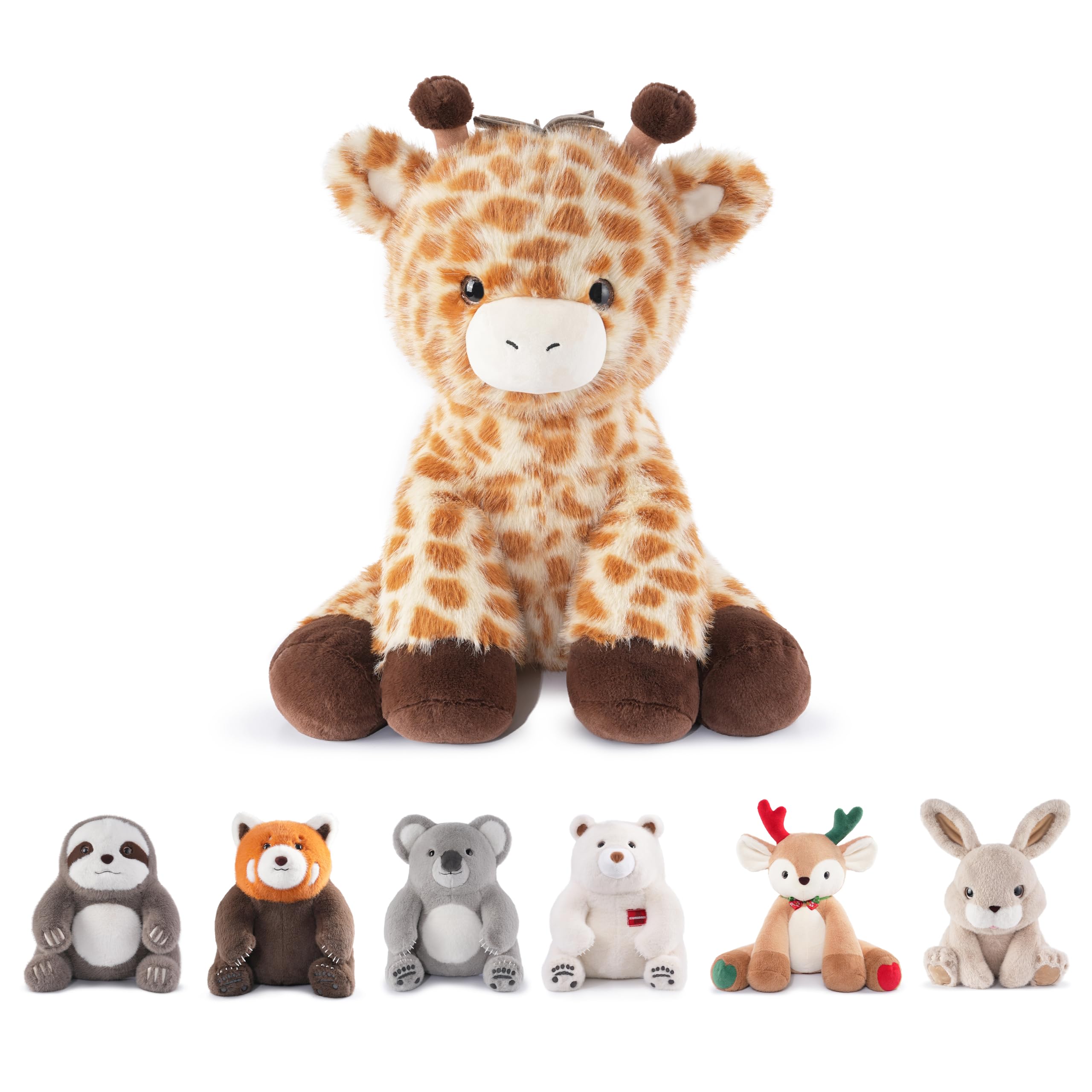 Niuniu Daddy 14' | 3.5 Pound Giraffe Weighted Plush Stuffed Animal, Heavy Giraffe Pillowfort Toys For Kids Adults, Weighted Bea